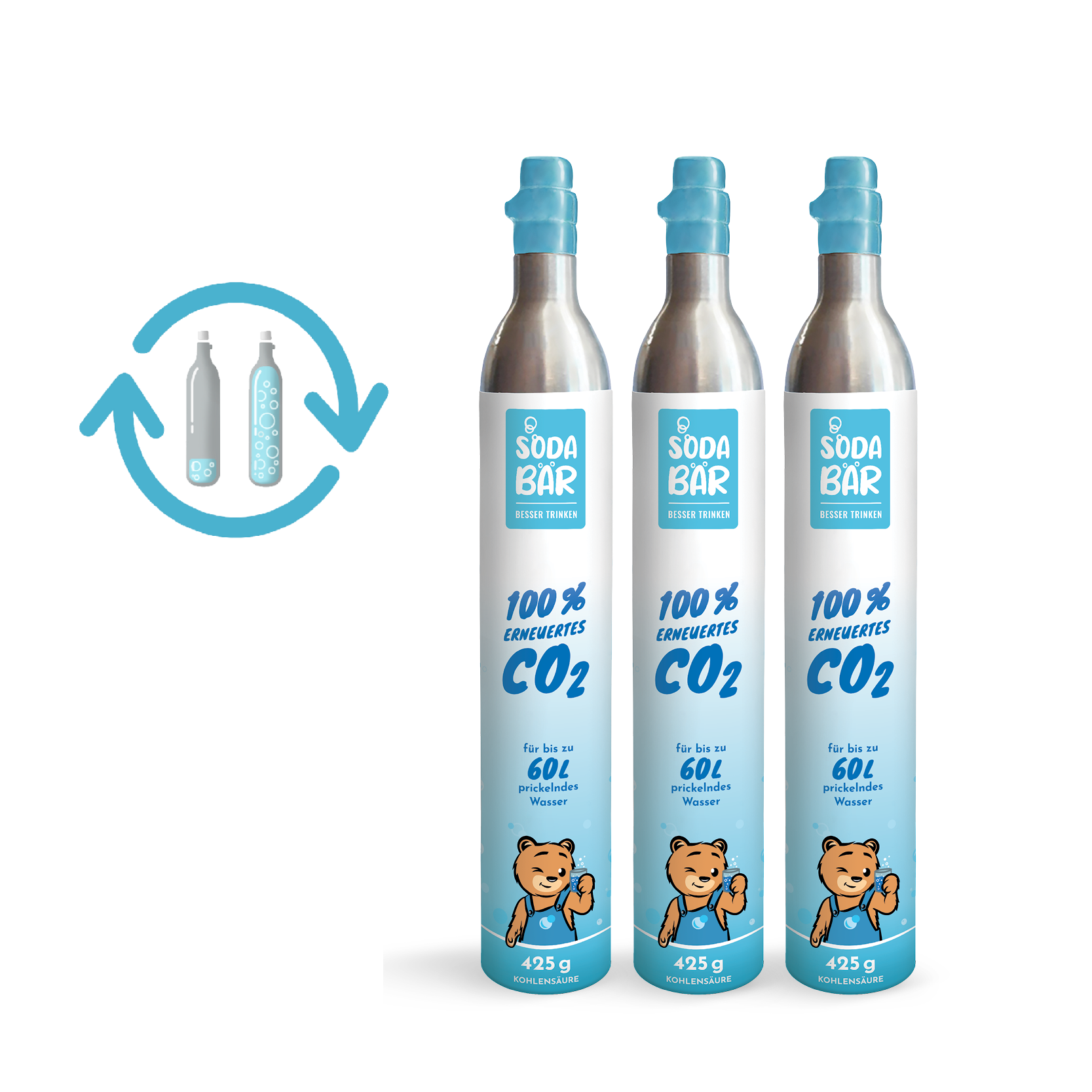 3er Tauschbox CO2-Zylinder